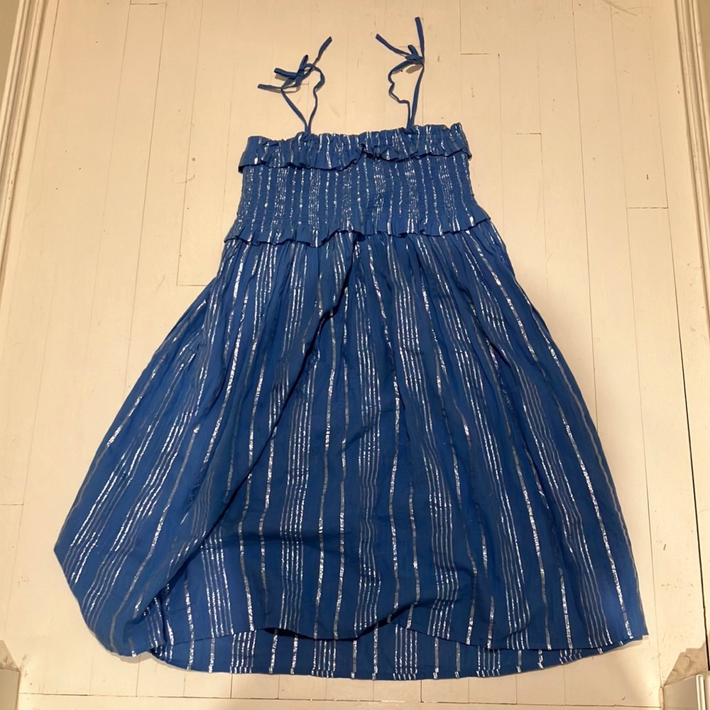 Sundress, blue and silver, crewcuts, size 12